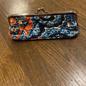 Vera Bradley Orange and Blue Paisley eye classes case